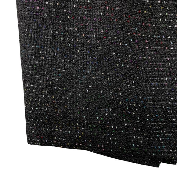 Nine West Pencil Skirt La Vie En Rose Black Multi Sequin 8 New - Picture 14 of 14